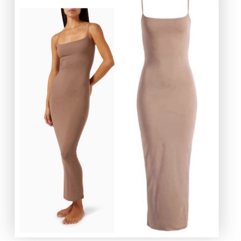 SKIMS Fits Everybody Long Slip Dress XL Umber